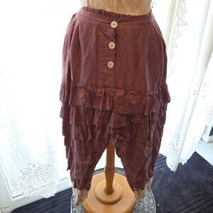 Magnolia Pearl Plum Silky Ruffled Bloomers Elastic back waist